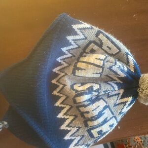 Blue and Cream Knit Beanie penn state